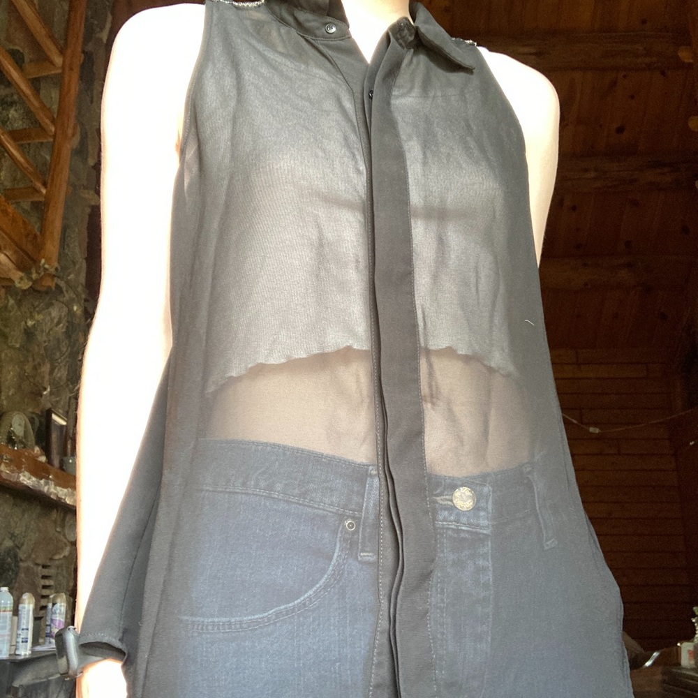 Sheer button up